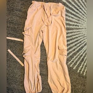 Women's Cargo Pants in Coral